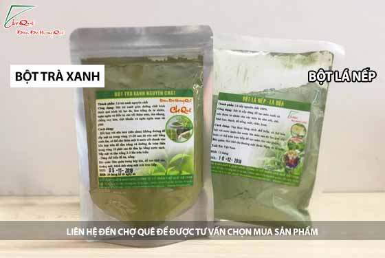 Nên sử dụng bột trà xanh hay bột lá dứa